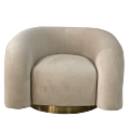 Sillón Roberta beige 82 x 90 cm H 65 cm