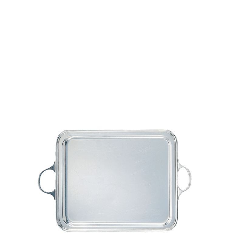 Bandeja con asas plata 40 x 51 cm.
