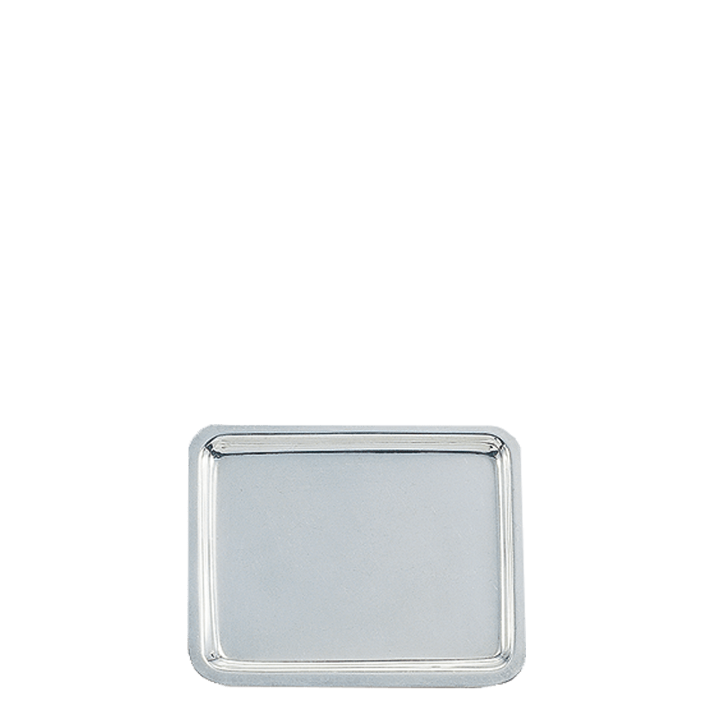 Bandeja de mano plata 15 x 20 cm.