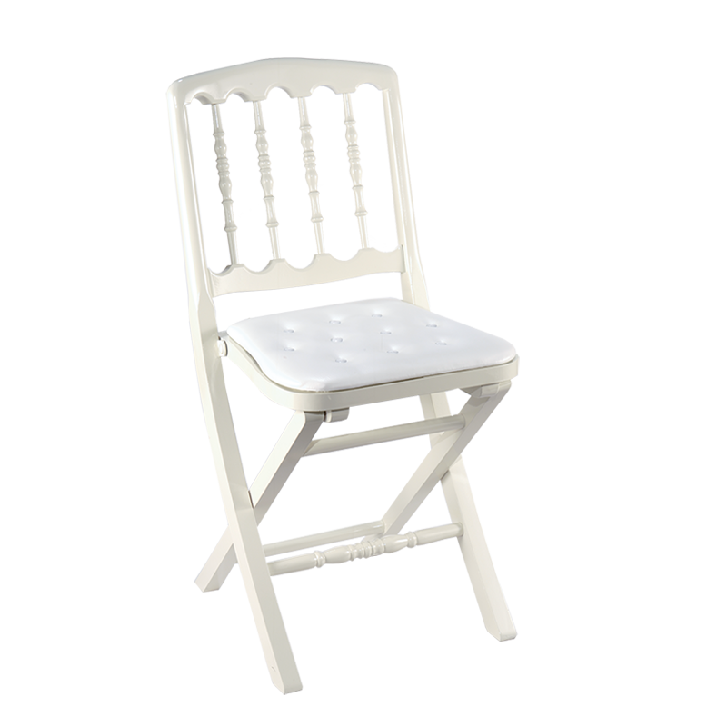 Silla Napoleón III blanca plegable