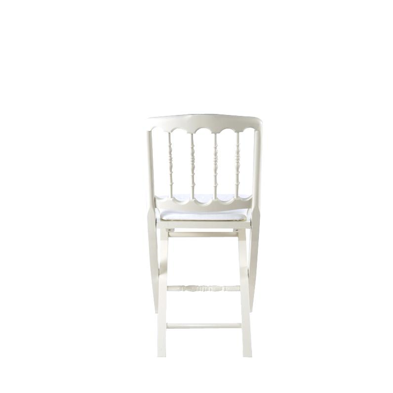 Silla Napoleón III blanca plegable