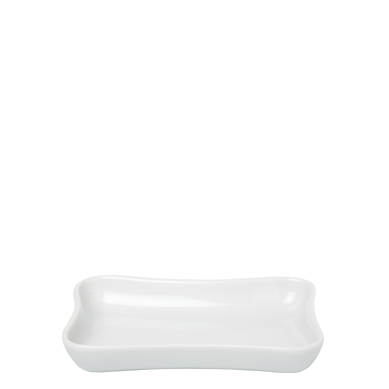 Cenicero blanco porcelana 7 x 10 cm.