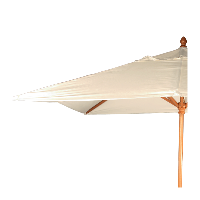 Parasol Luisiana crudo 300 x 300 cm. + pie 30 x 30 cm.