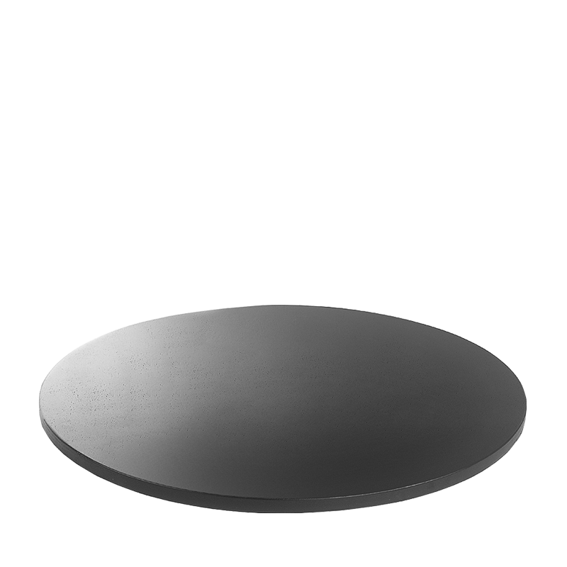 Alquiler de mesas para eventos. Mesa negra oval.