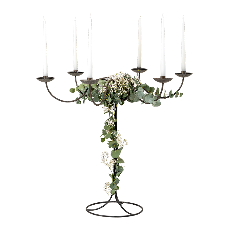 Candelabro hierro forjado Ø 84 cm Alt. 75 cm