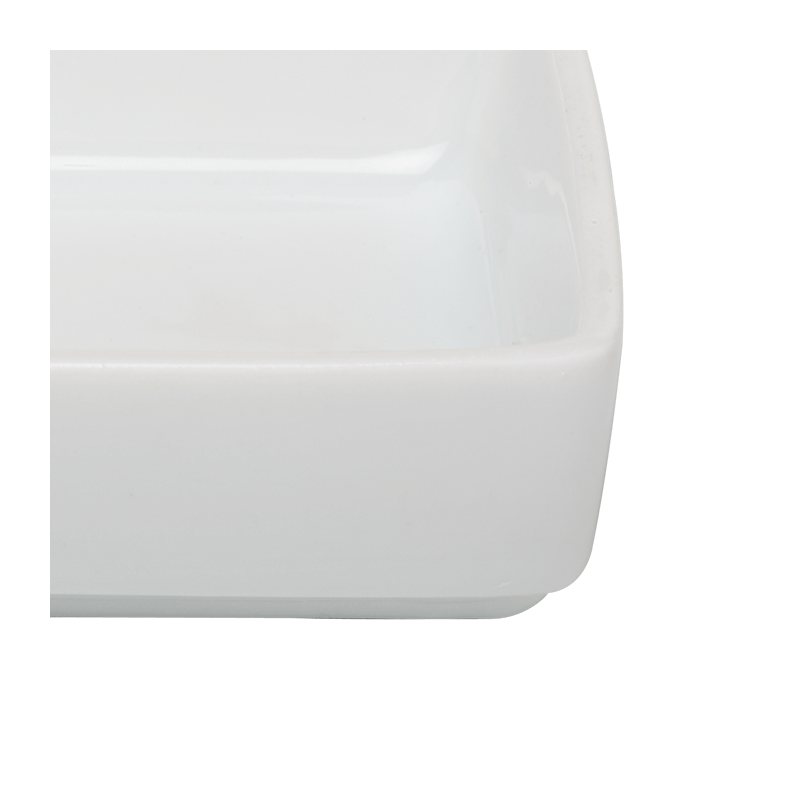 Mini plato cuadrado blanco 6,5 x 6,5 cm. Alt. 2 cm. 4 cl.