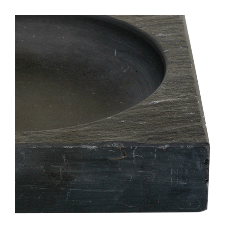 Cenicero negro pizarra cuadrada 9 x 9 cm
