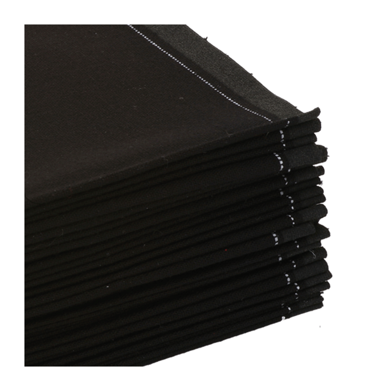 Servilleta cóctel tela negra 20 x 20 cm (30 u.)
