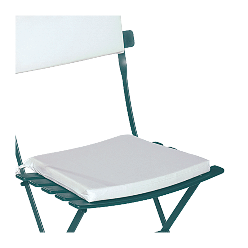 Silla Trocadero verde con asiento y respaldo blanco