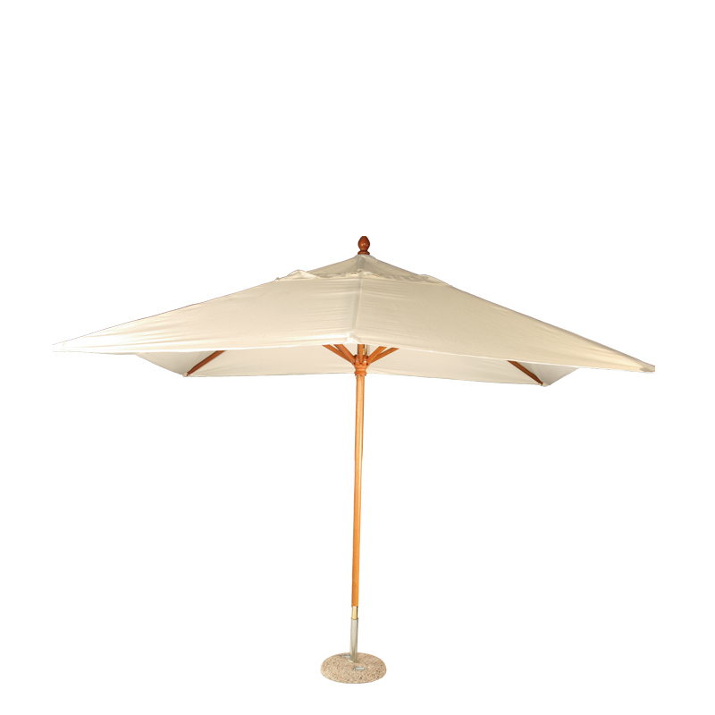 Parasol Luisiana crudo 300 x 300 cm + pie de granito Ø 50 cm