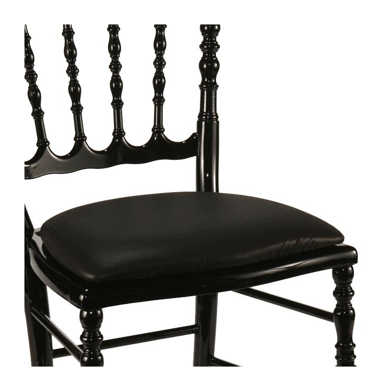 Silla Napoleón III negra fija chintz negra