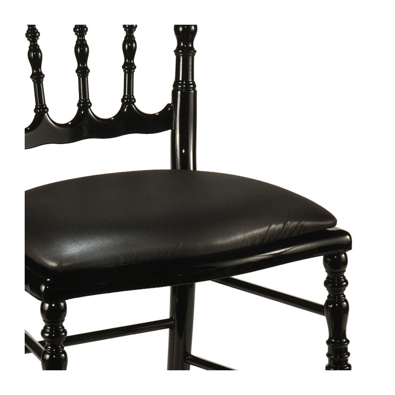 Silla Napoleón III negra fija chintz negra