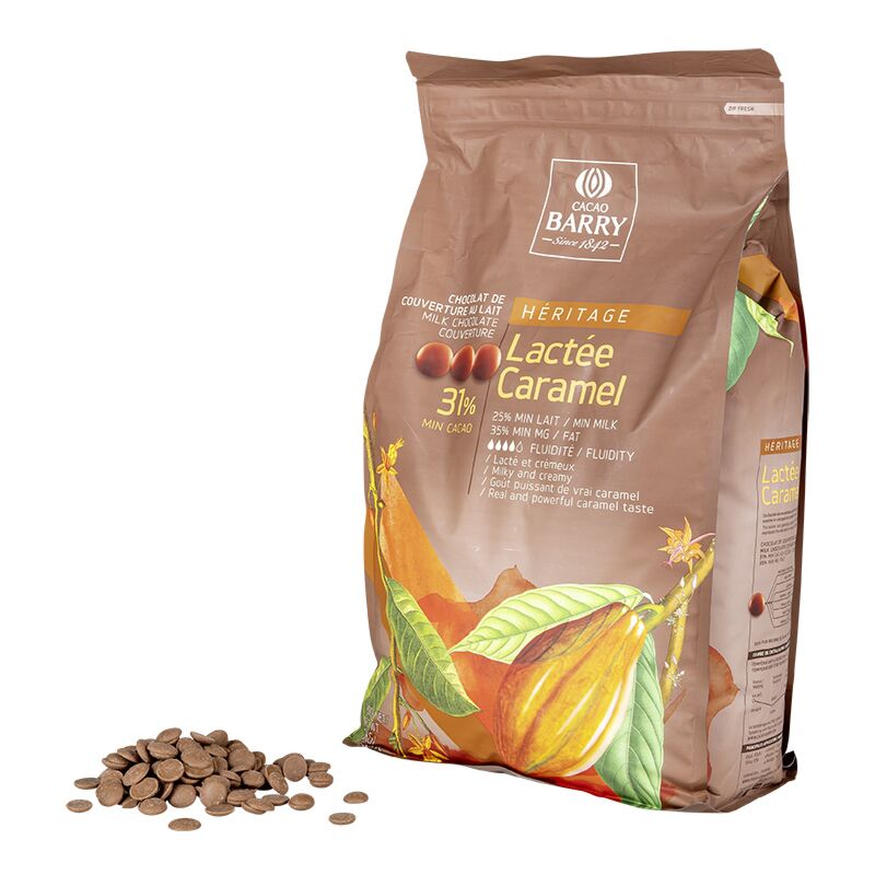 Pastillas de chocolate con leche 31,4% cacao 5 kgs.