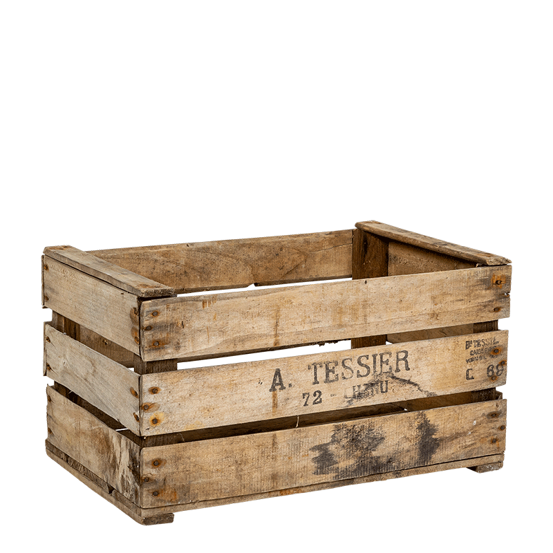 Caja de madera vintage 24 x 55 cm Alt. 35 cm