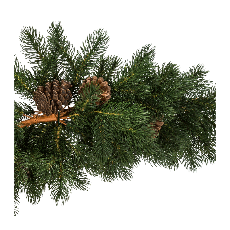 Caja de ramas de pino artificial