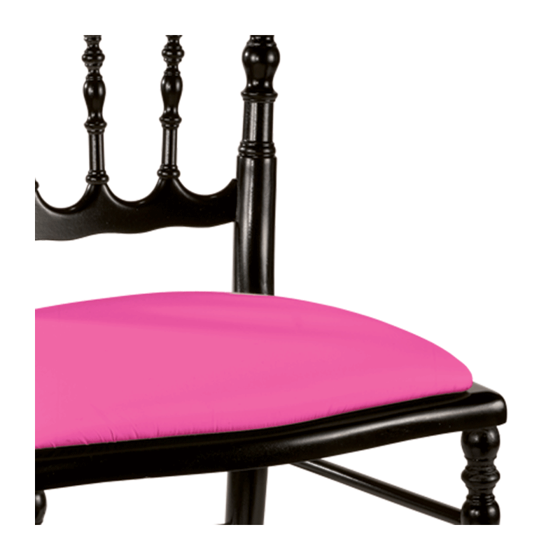 Silla Napoleón III negra fija Delhi fucsia