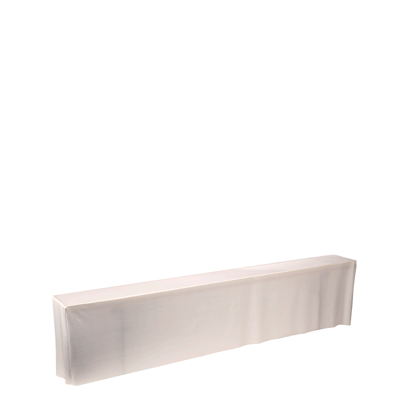Funda blanca para banco 25 x 220 x 50 cm con asiento acolchado