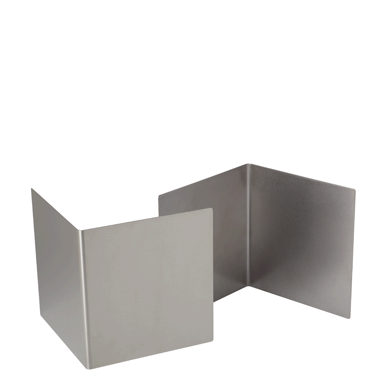 Realce inox. 20 x 20 cm. Alt. 20 cm. (2 u.)