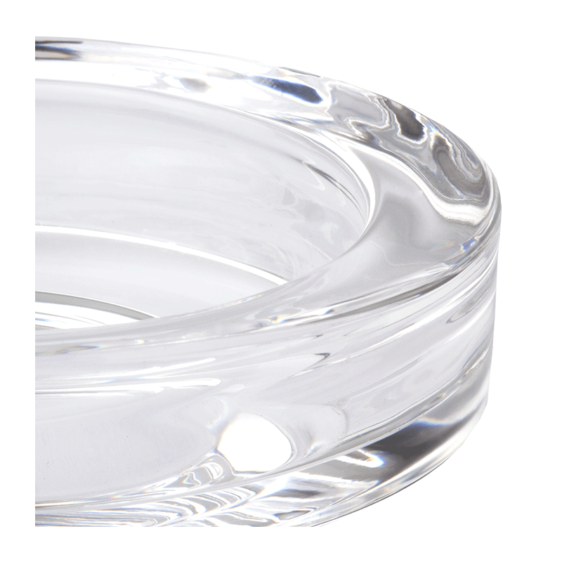 Cenicero en cristal transparente redondo Ø 9 cm Alt 4 cm