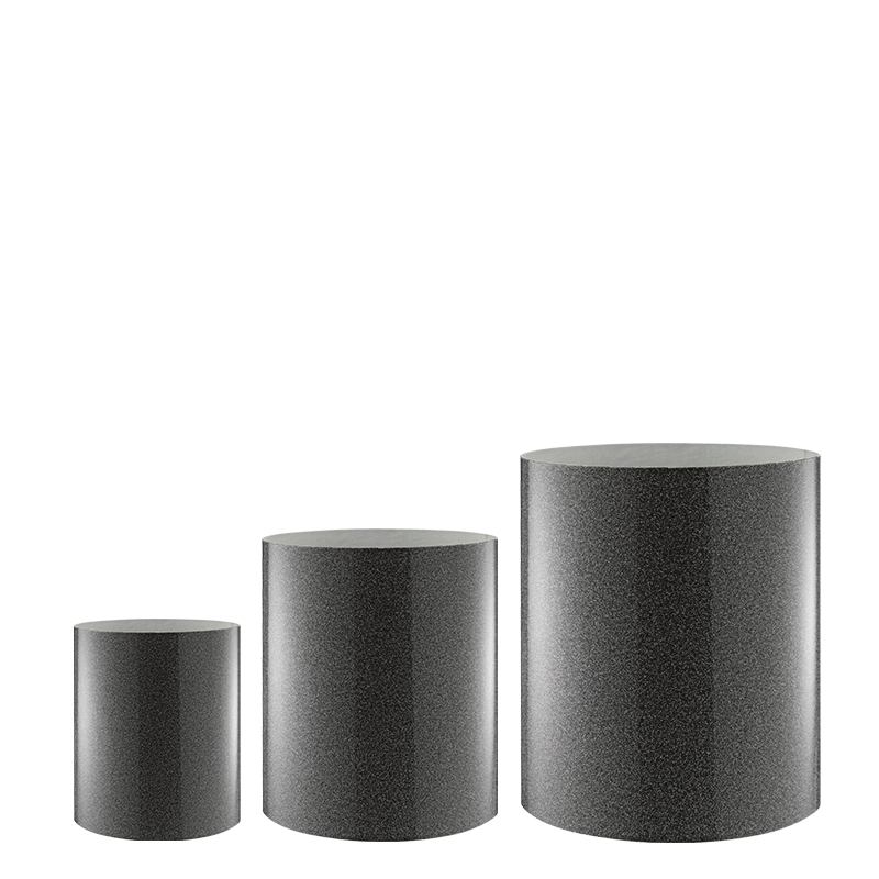 Lote de 3 realces cilíndricos Strass negro