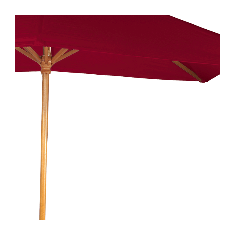Parasol Luisiana rojo 300 x 300 cm + pie 30 x 30 cm