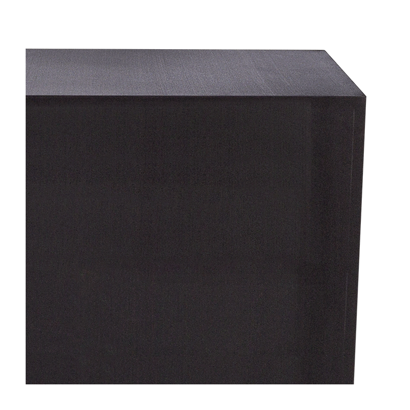 Buffet Cubo licra negro sobre ruedas 69 x 86 Alt.106 cm