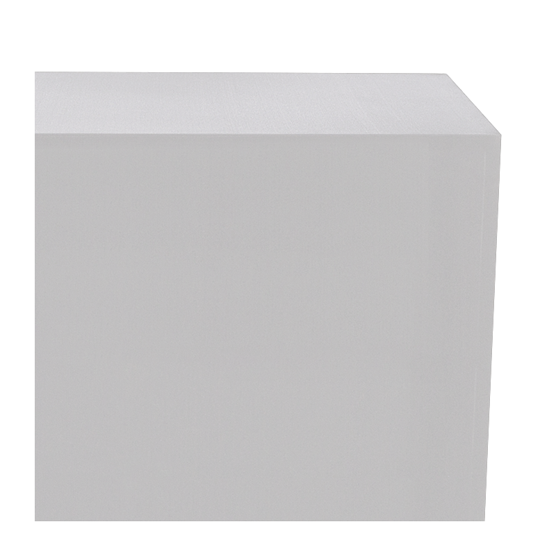 Buffet Cubo licra blanco sobre ruedas 69 x 86 Alt 106 cm