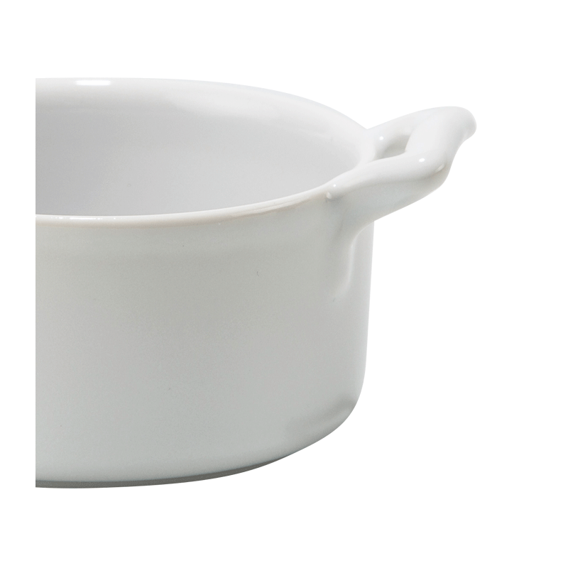 Mini cazuelita porcelana blanca Ø 7,2 cm H 3,5 cm 8 cl