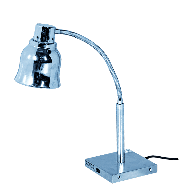 Lámpara calienta platos con pie