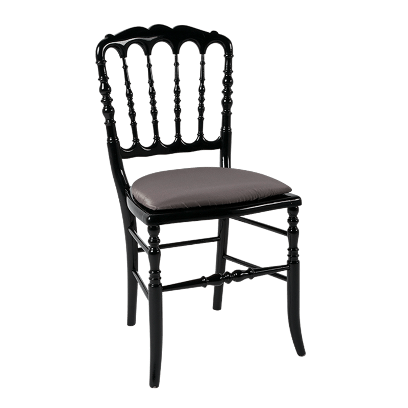 Silla Napoleon III negra toscana bronce