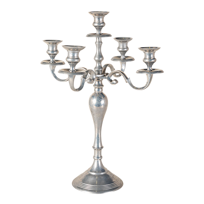 Candelabro mate 5 brazos H 52 cm