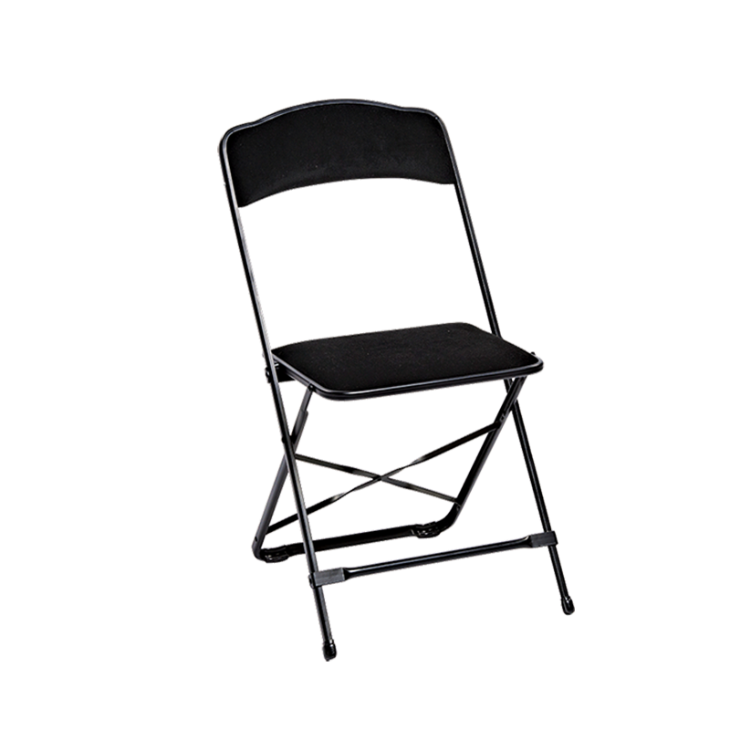 Silla acolchada de terciopelo black & black