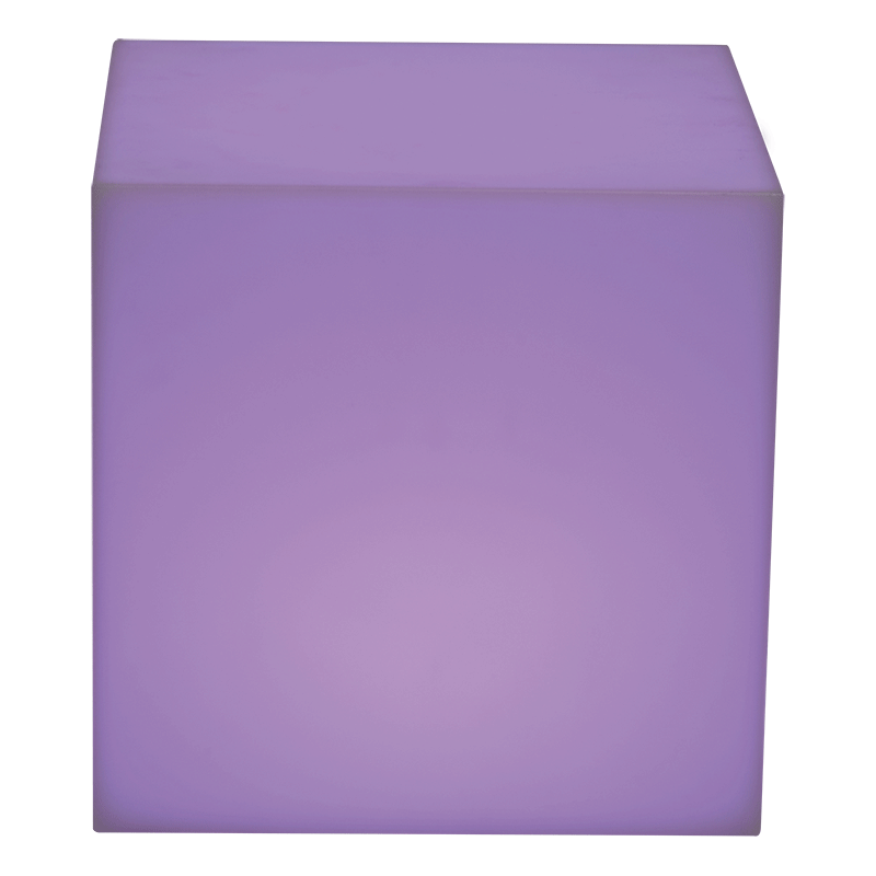 Mesa auxiliar luminosa 40 x 40 cm H 40 cm