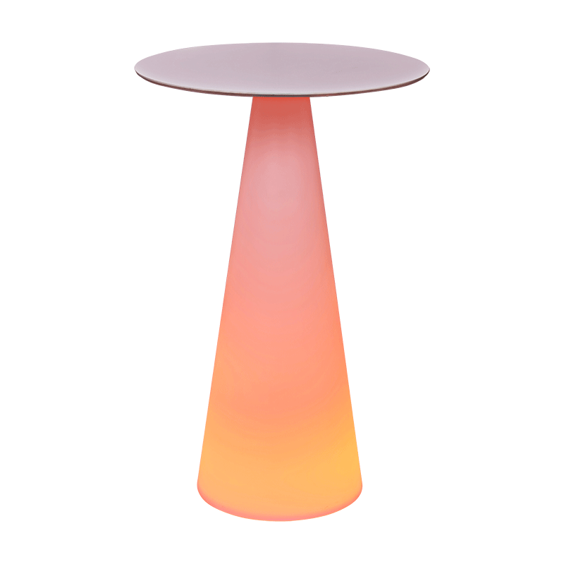 Mesa cóctel alta Icono iluminada Ø 69 Alt. 106 cm