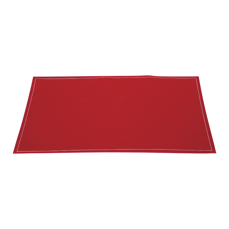 Set de mesa/servilleta tela roja 48x32 cm (por 12)
