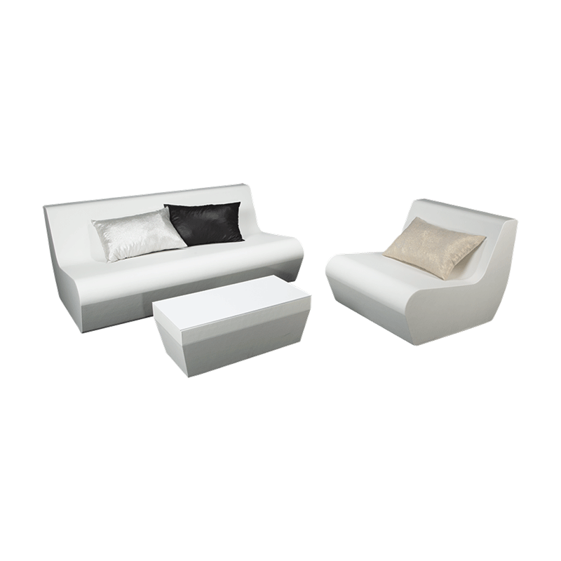 Sofá Lounge Piscina blanco 90 x 160 cm H 68 cm