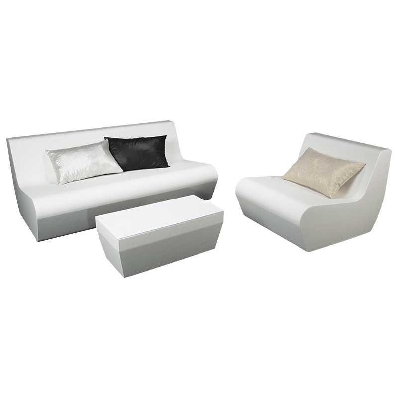Sillón Lounge Piscina blanco 76 x 90 cm H 68 cm