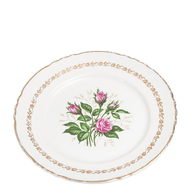 Plato grande Vintage con flores Ø 23-25 cm