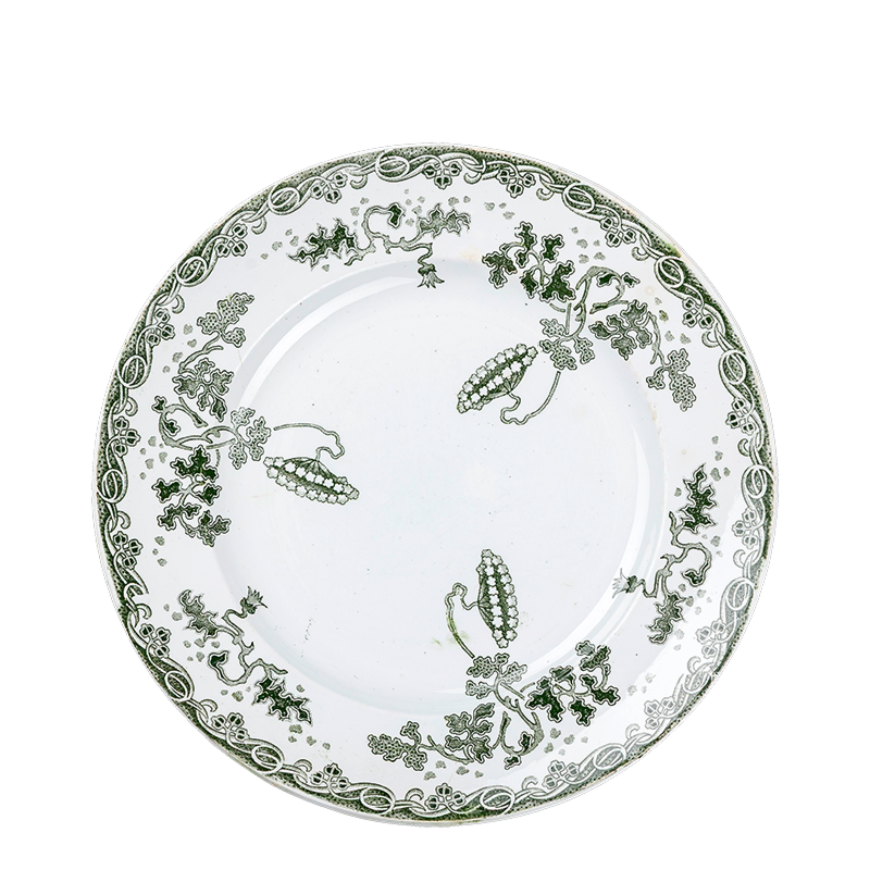 Plato grande Vintage azul verde Ø 22-25 cm