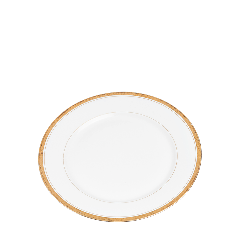 Plato pequeño Vintage blanco y dorado Ø 18-20 cm