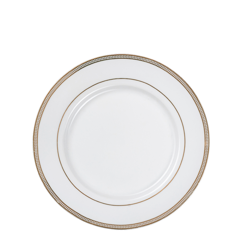 Plato pequeño Vintage blanco y dorado Ø 18-20 cm