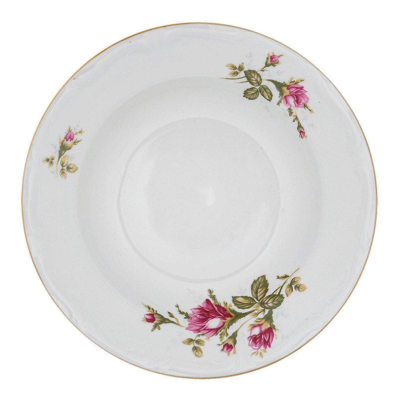 Plato hondo Vintage con flores Ø 23-25 cm