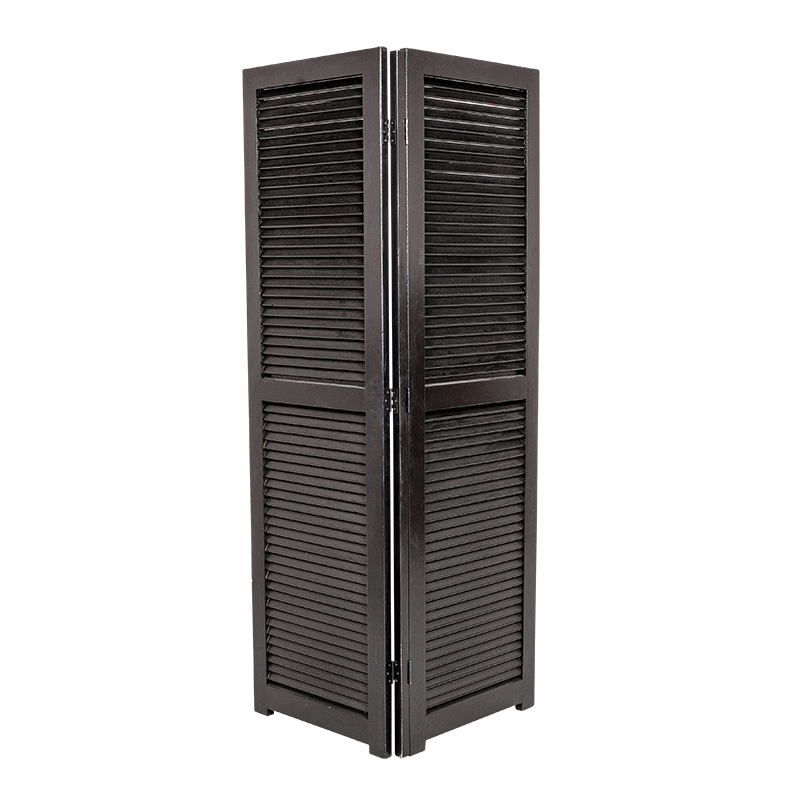 Biombo Luisiana negro 2 hojas L 130 cm (65 x 2) H 205 cm