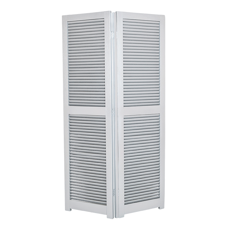 Biombo Luisiana gris acero 2 hojas L 130 cm Alt 205 cm