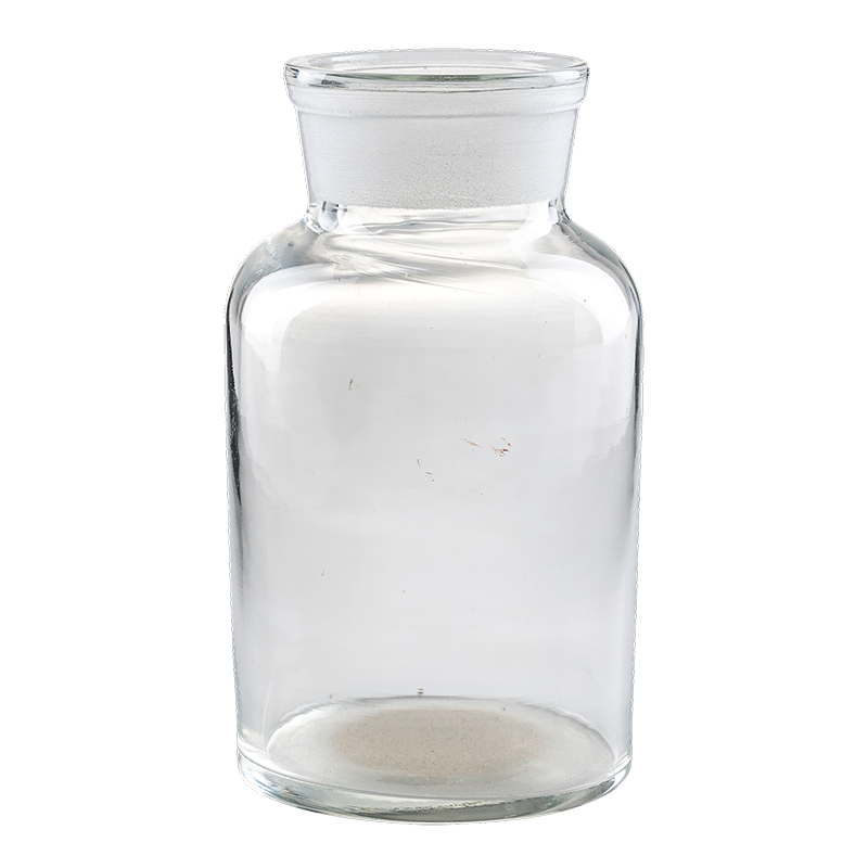 Bote de farmacia vintage en cristal blanco tamaño pequeño