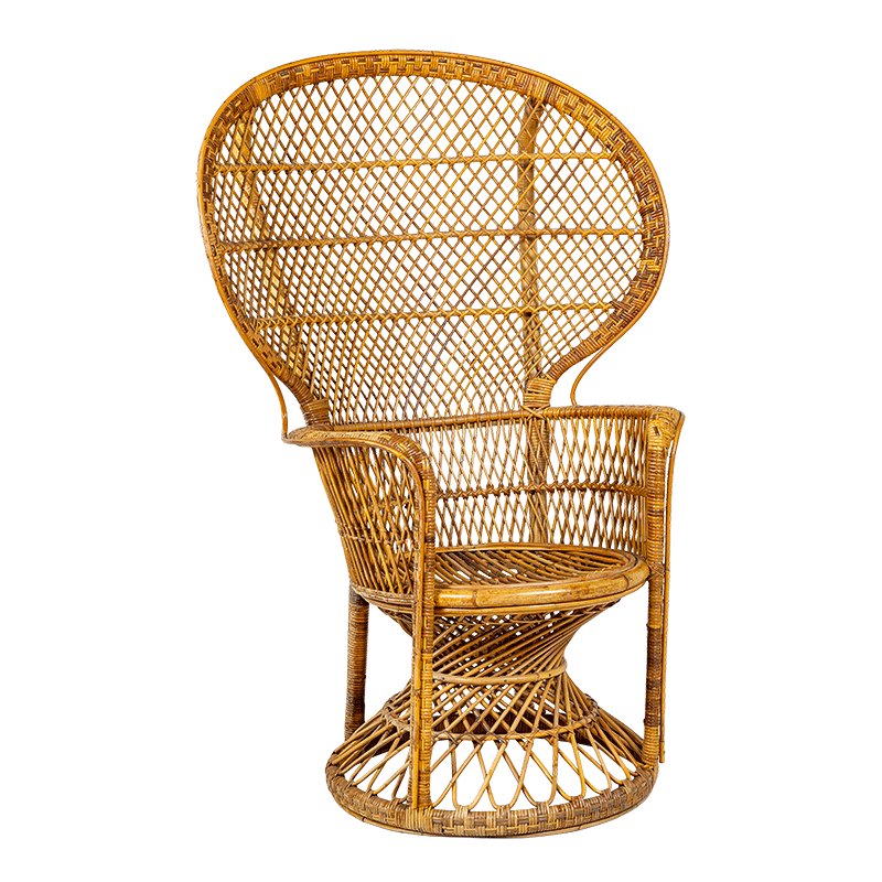 Sillón Emmanuelle ratán vintage