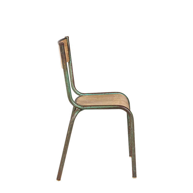Silla escolar de madera vintage