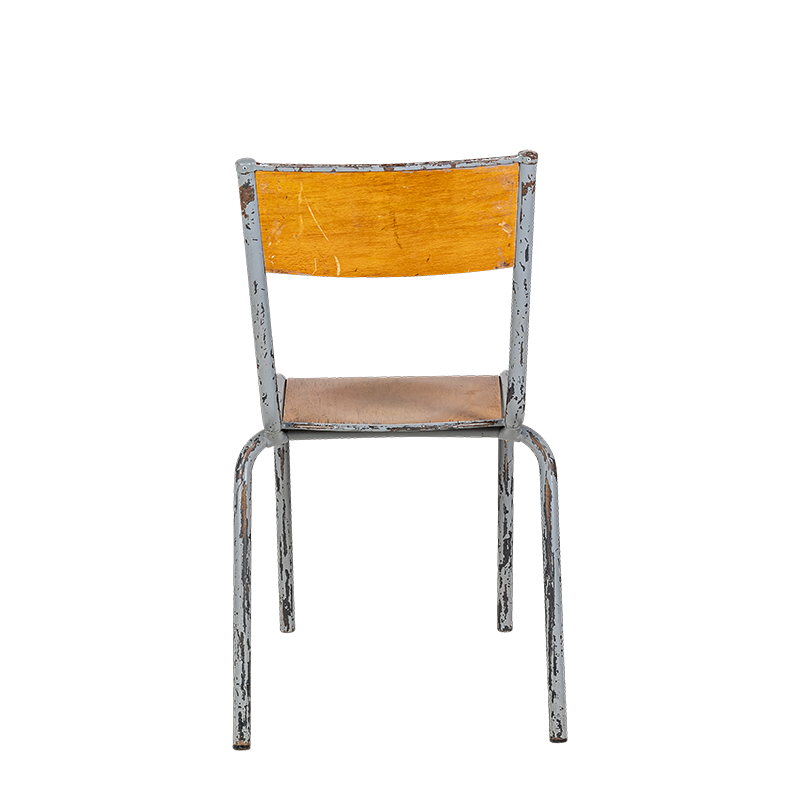 Silla escolar de madera vintage