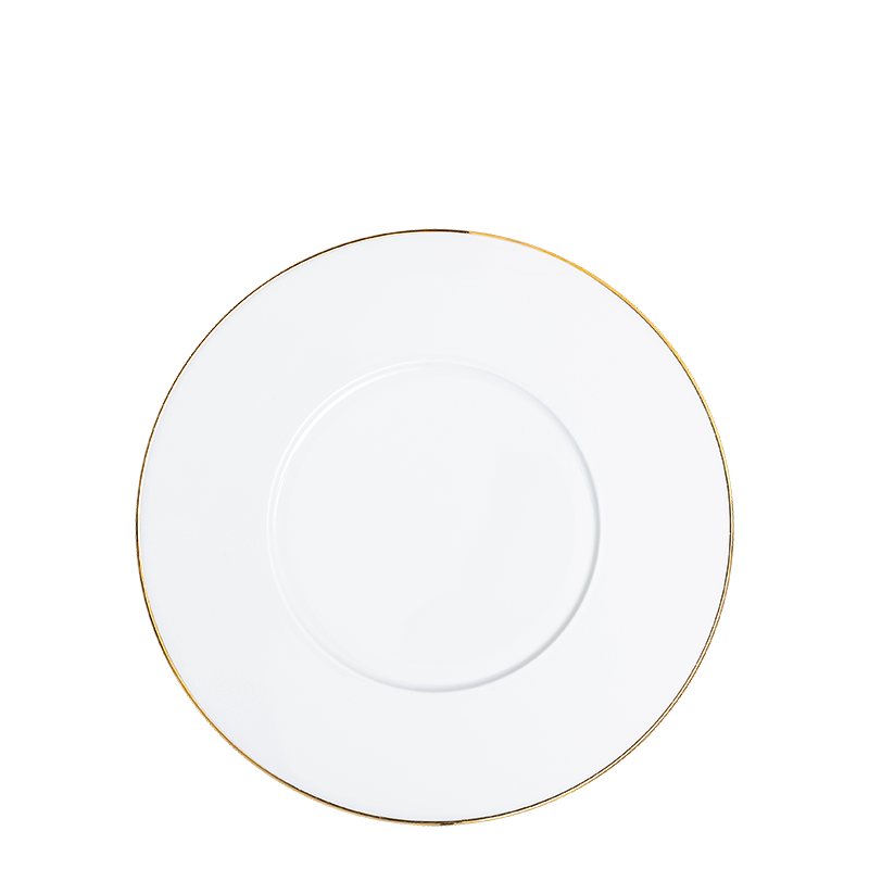 Alquiler Plato de postre Plano ribete oro Options