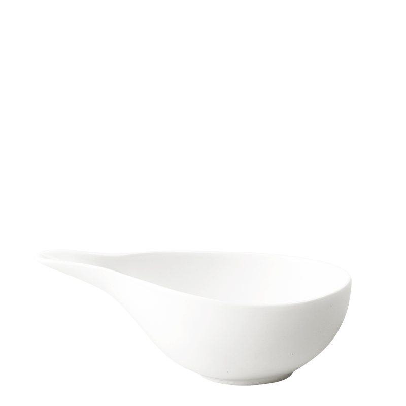 Salsera de porcelana blanca 19 x 9 cm Alt. 6 cm